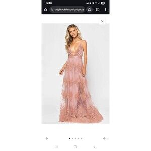 Luxxel Promenade Maxi Dress Blush Beach Wedding Medium